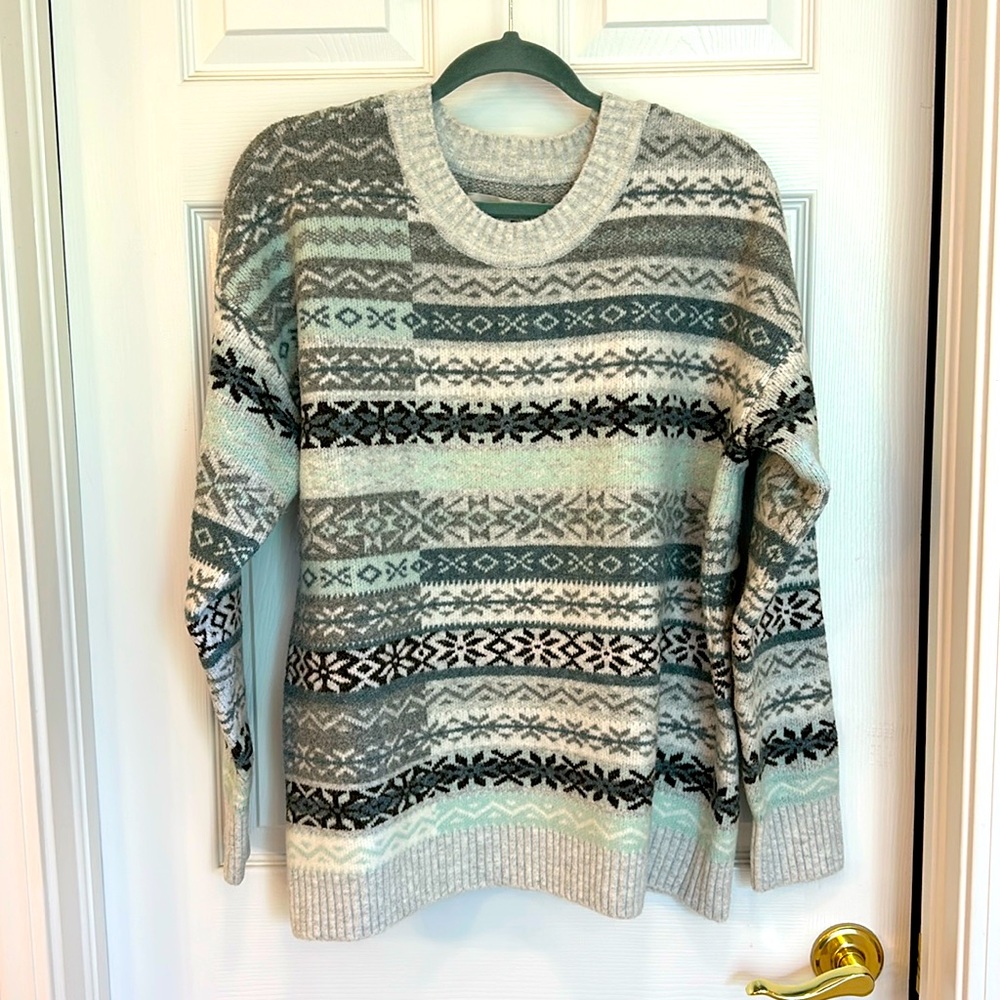 GORGEOUS New LOFT Fair Isle Cardigan Sweater